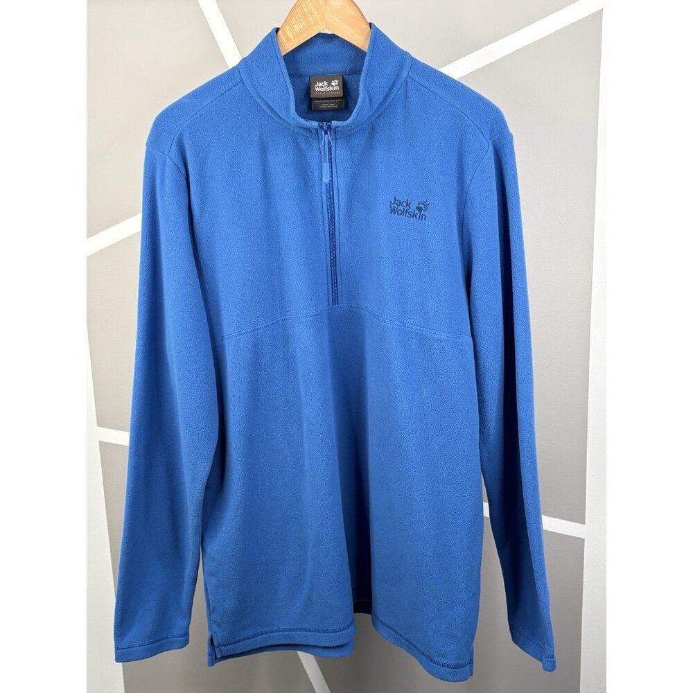 Jack Wolfskin Lightweight Microfleece Gecko ¼ Zip Pullover Men’s XL Glacier Blue